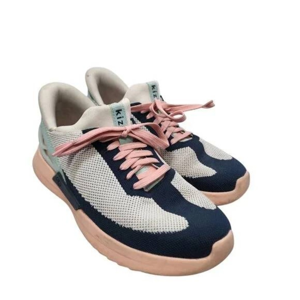 Kizik Lima Women 7.5 Blue White Pink Hands-Free‎ Sneakers Athletic Shoes